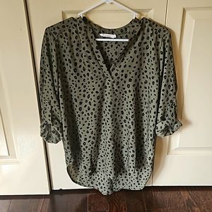 Lush small green animal print